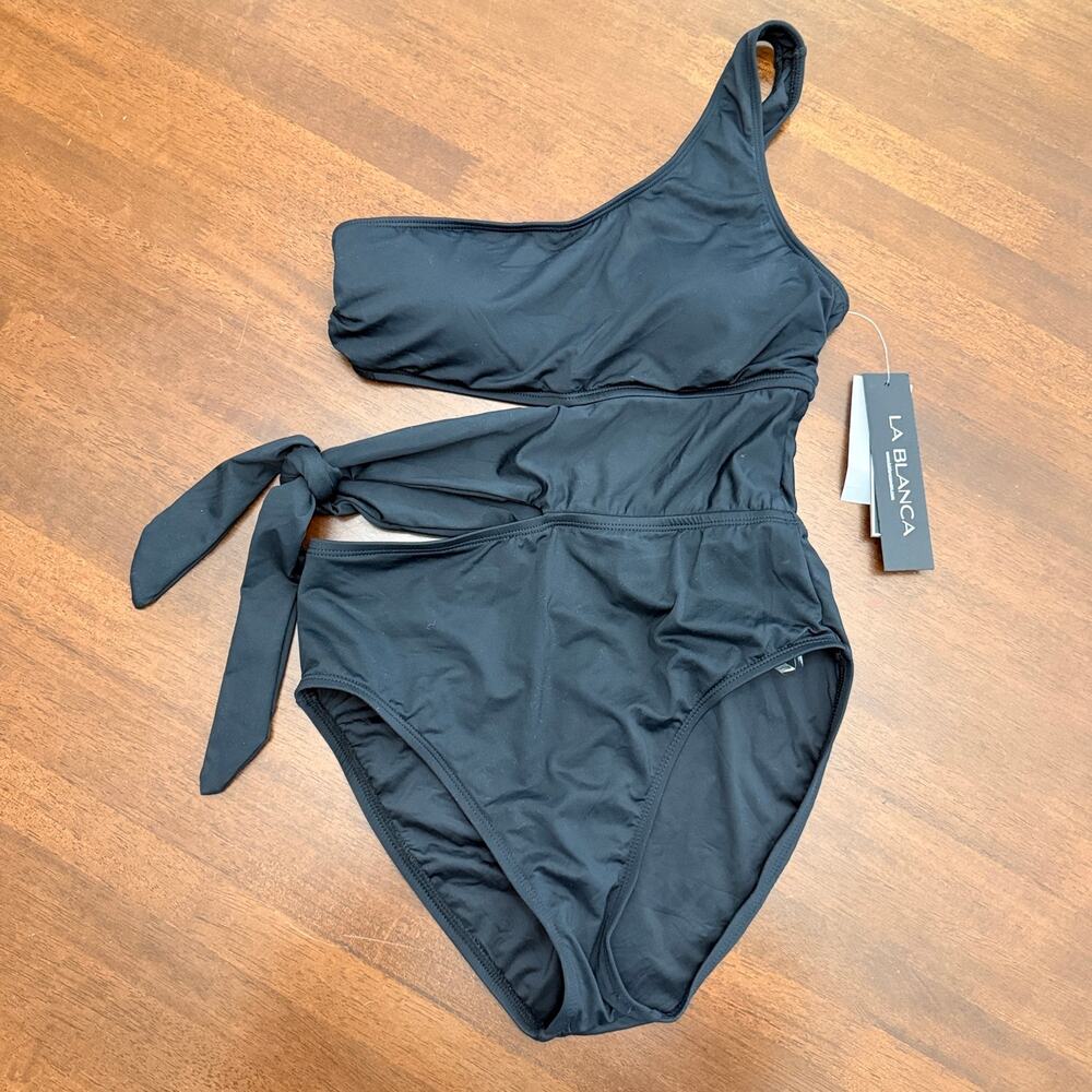 La Blanca Black One Piece Swimsuit - Size 4